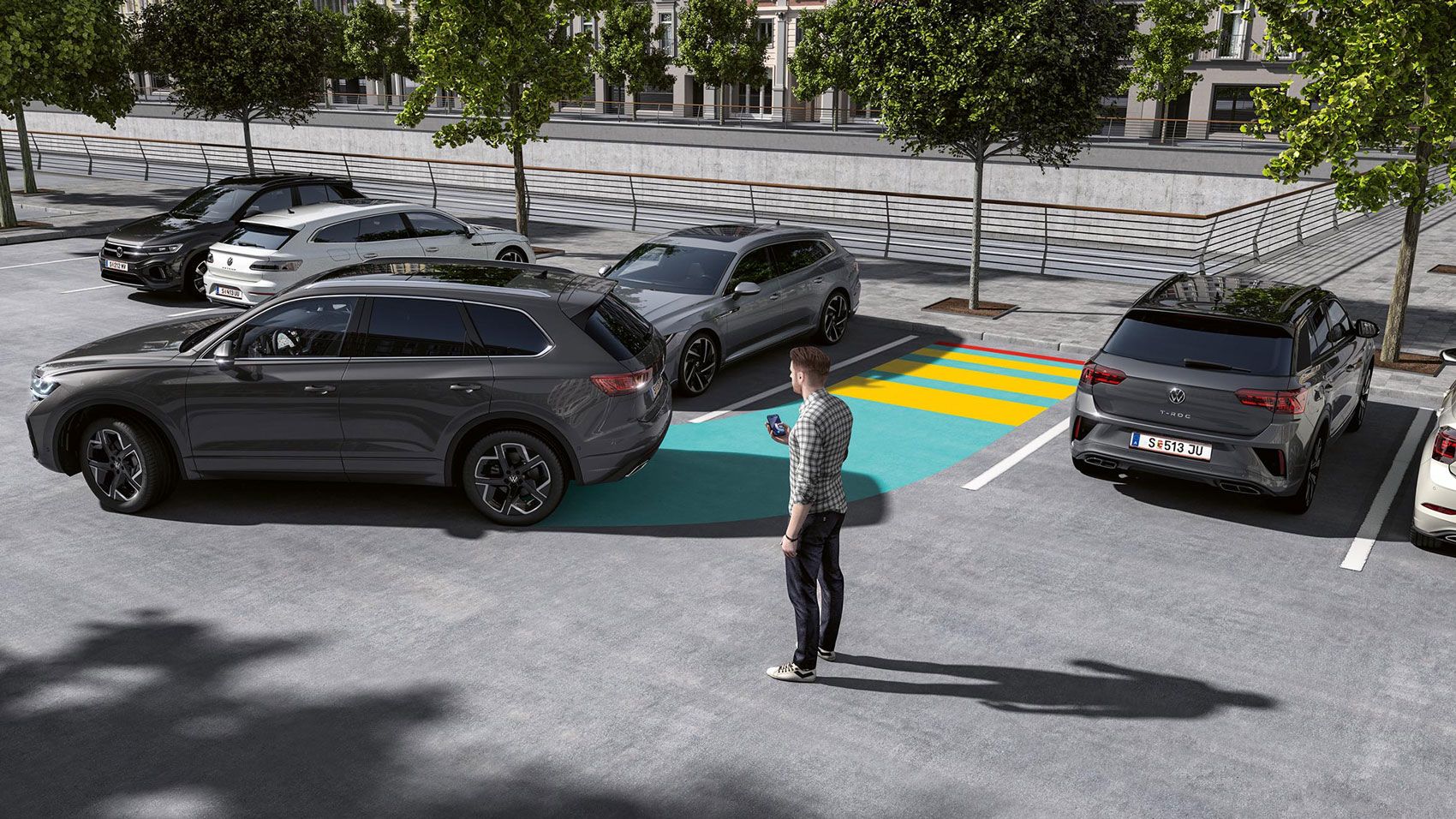 Volkswagen Touareg parkuje 