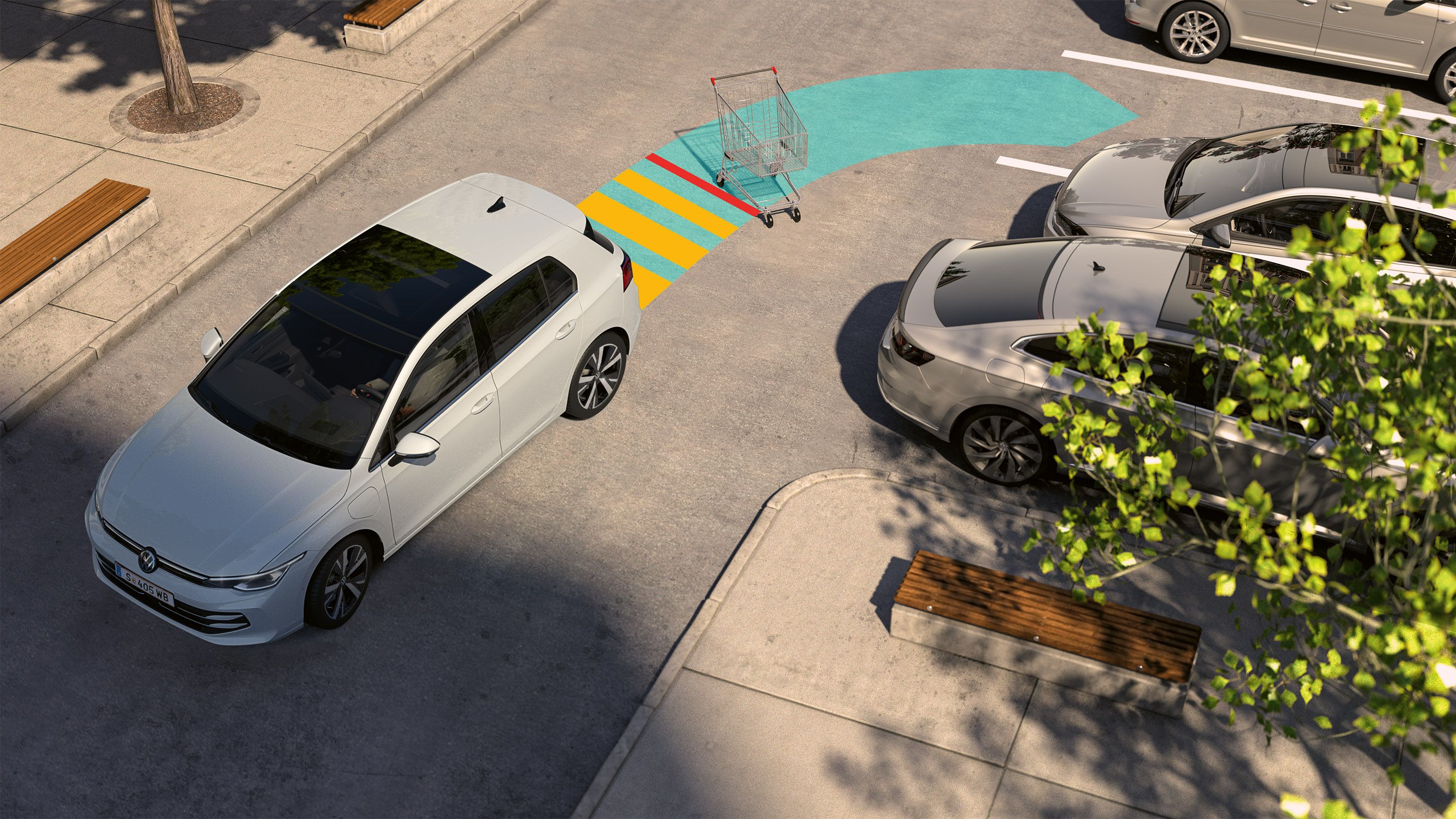 Asistenčný systém "Park Assist" v modeli VW Golf
