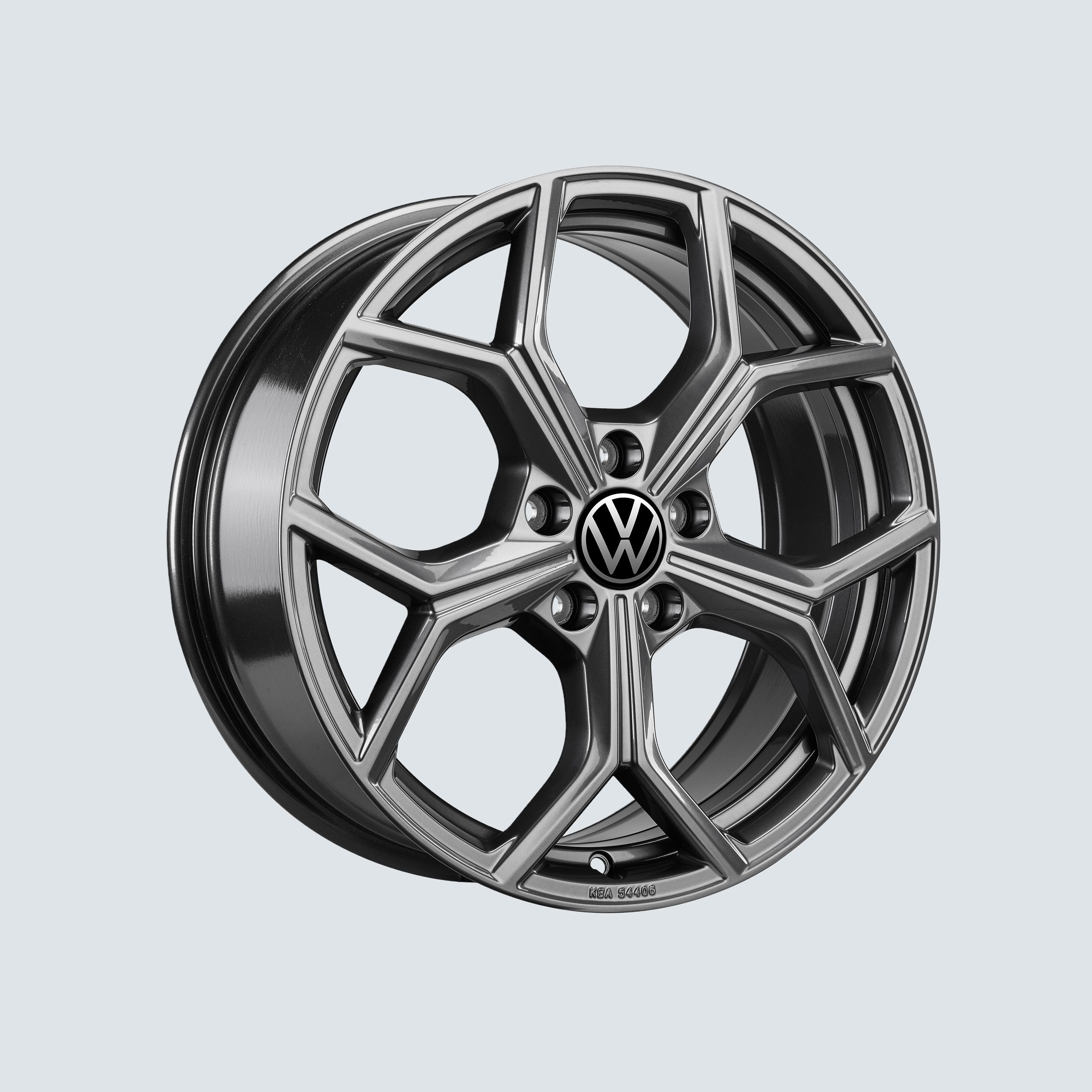 18-palcové disky z ľahkých zliatin „Huntsville“ pre VW Golf v tmavom odtieni Adamantium