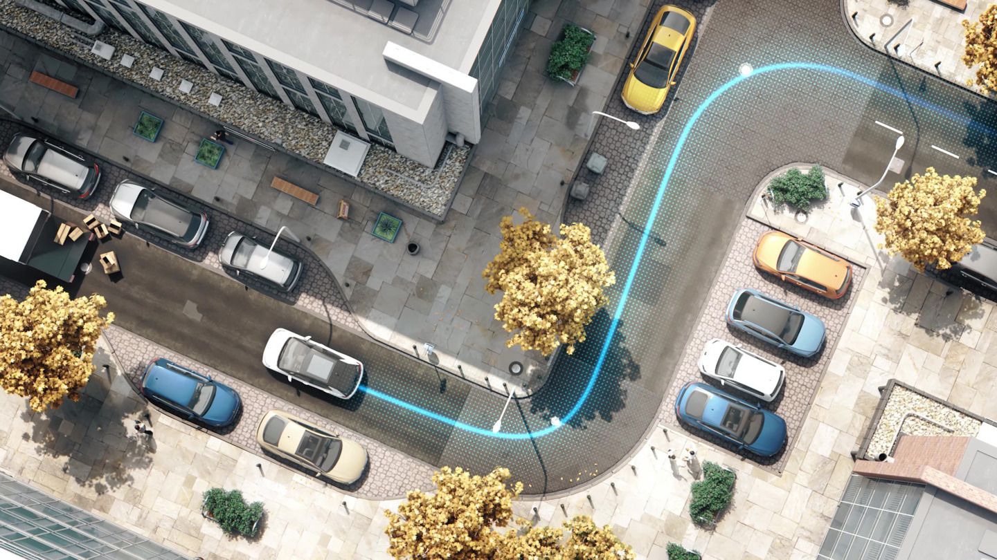 Na obrázku je znázornený asistenčný systém „Reverse Assist“.